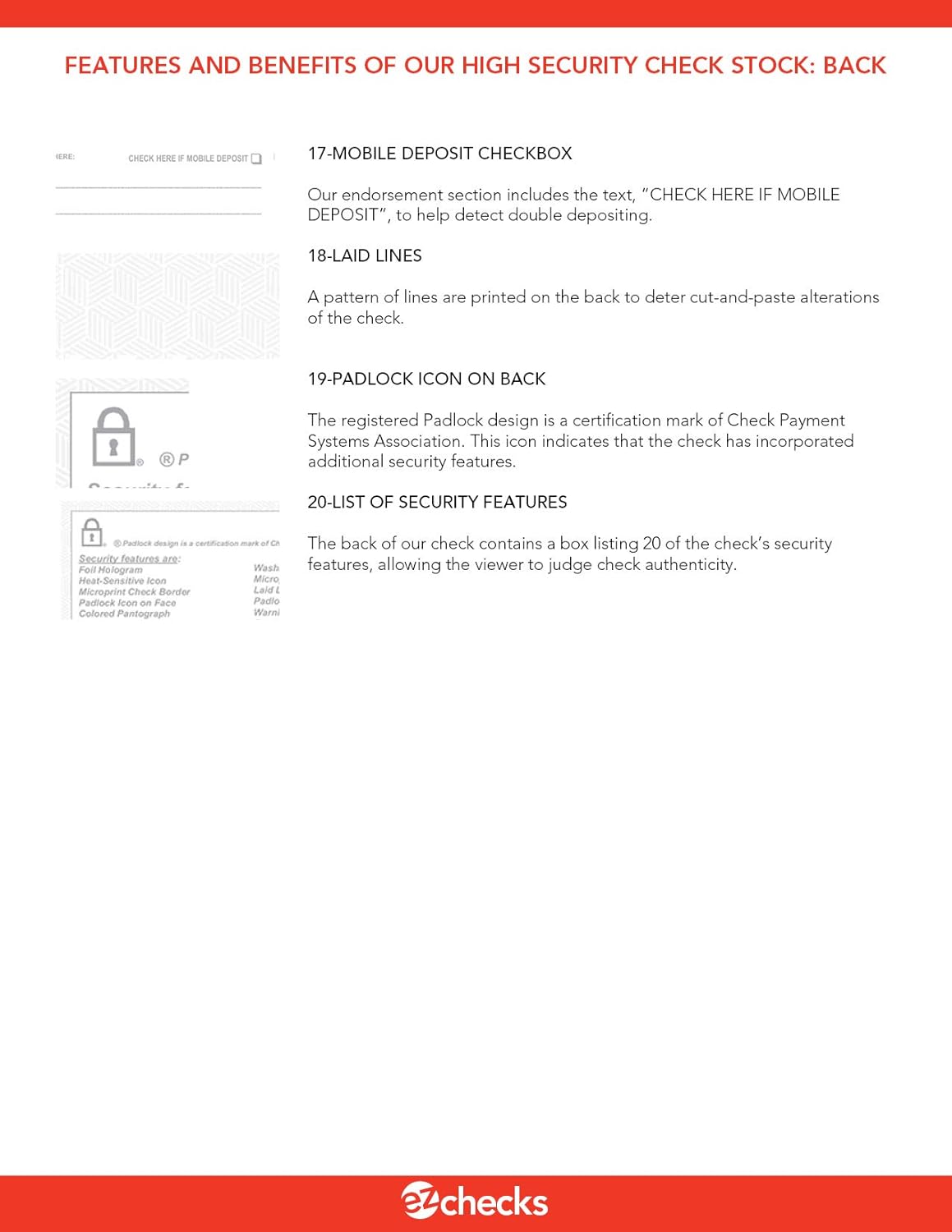 EZ Checks Premium Blank Hologram High Security Laser Check Stock | 500 Sheets (Brown/Yellow, Check at Top)