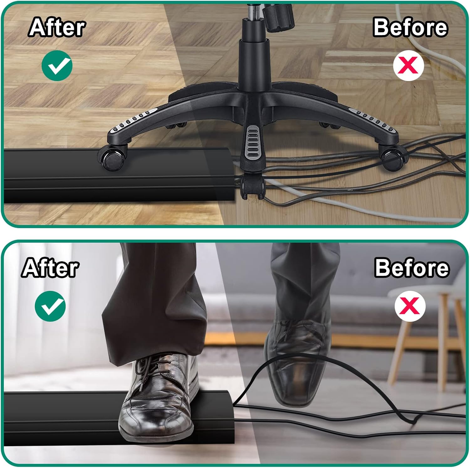 Eapele 4 Ft Floor Cord Cover Heavy Duty Cable Panama